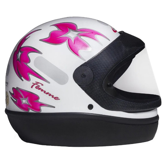 Capacete Fechado San Marino Taurus Femme Branco em Oferta na Shopee