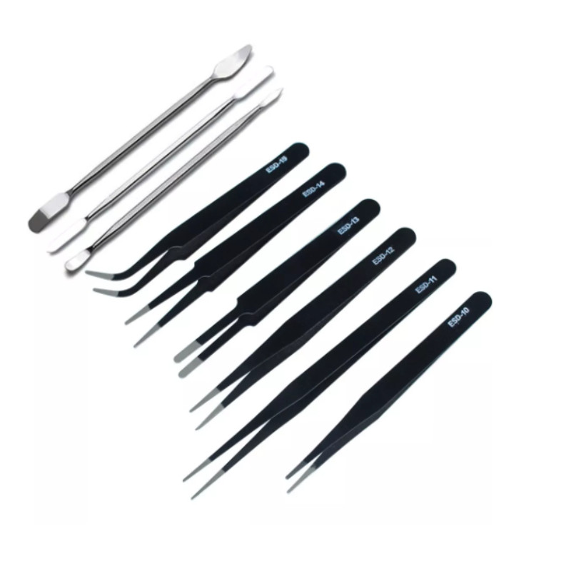 Kit Espátula De Aço + Pinças Antiestática Eletrônica Celular em Oferta na Shopee