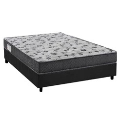 Cama Box Casal: Colchão Ortopédico Ortobom D33/EP Anatômico ISO 100 Ultra Firme + Base CRC Suede Gray(138x188)
