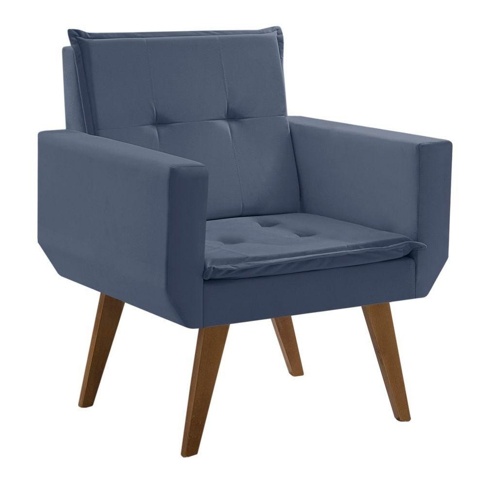 Poltrona Decorativa Taurus 1 Lugar Base Palito Tecido Suede. - Qualidade Superior