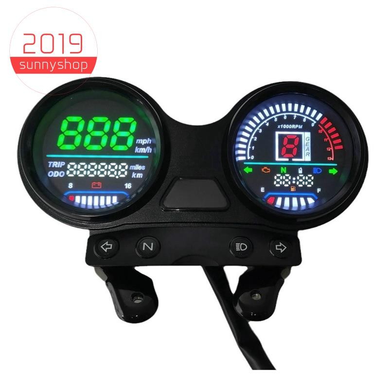 💖Velocímetro Digital LCD Odômetro Para YBR 125 Com Painel Móvel De Carga USB RPM