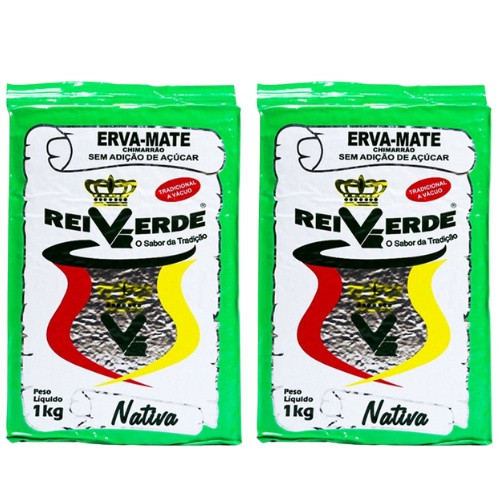 Erva Mate Chimarrão Rei Verde Tradicional Vácuo Kit 2 Kg