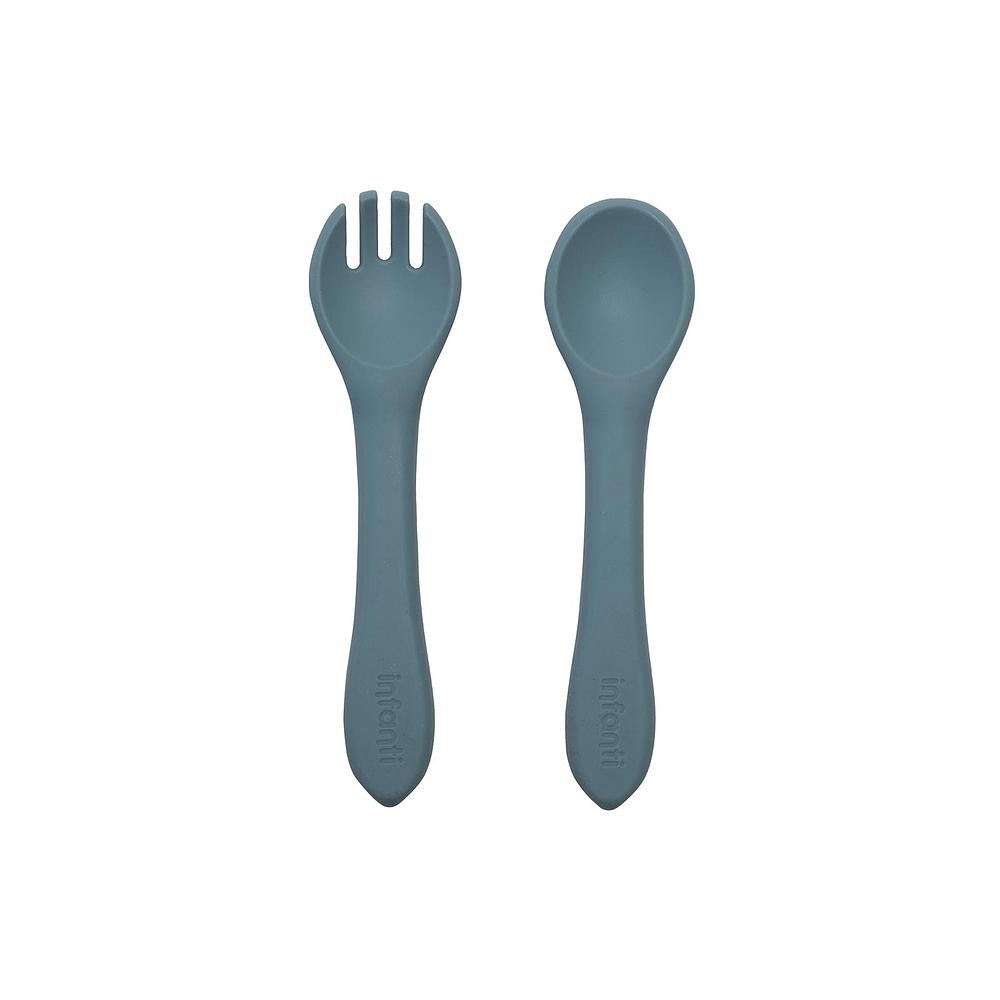 Garfo e Colher de Silicone Para Bebê Piccolo - Infanti em Oferta na Shopee