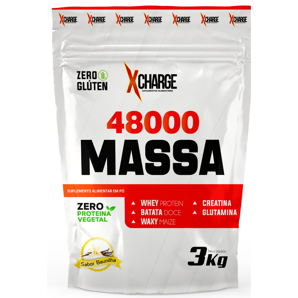 Hipercalórico Massa X-charge Batata Doce 1,4kg ZERO LACTOSE Envio Já
