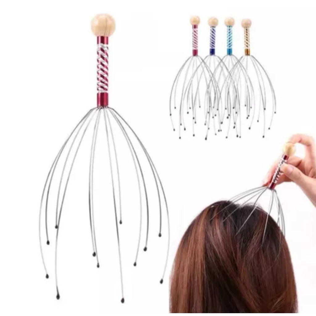 Kit 2 Massageador De Cabeça Arame Cafune Relaxante Coçado Anti Stress