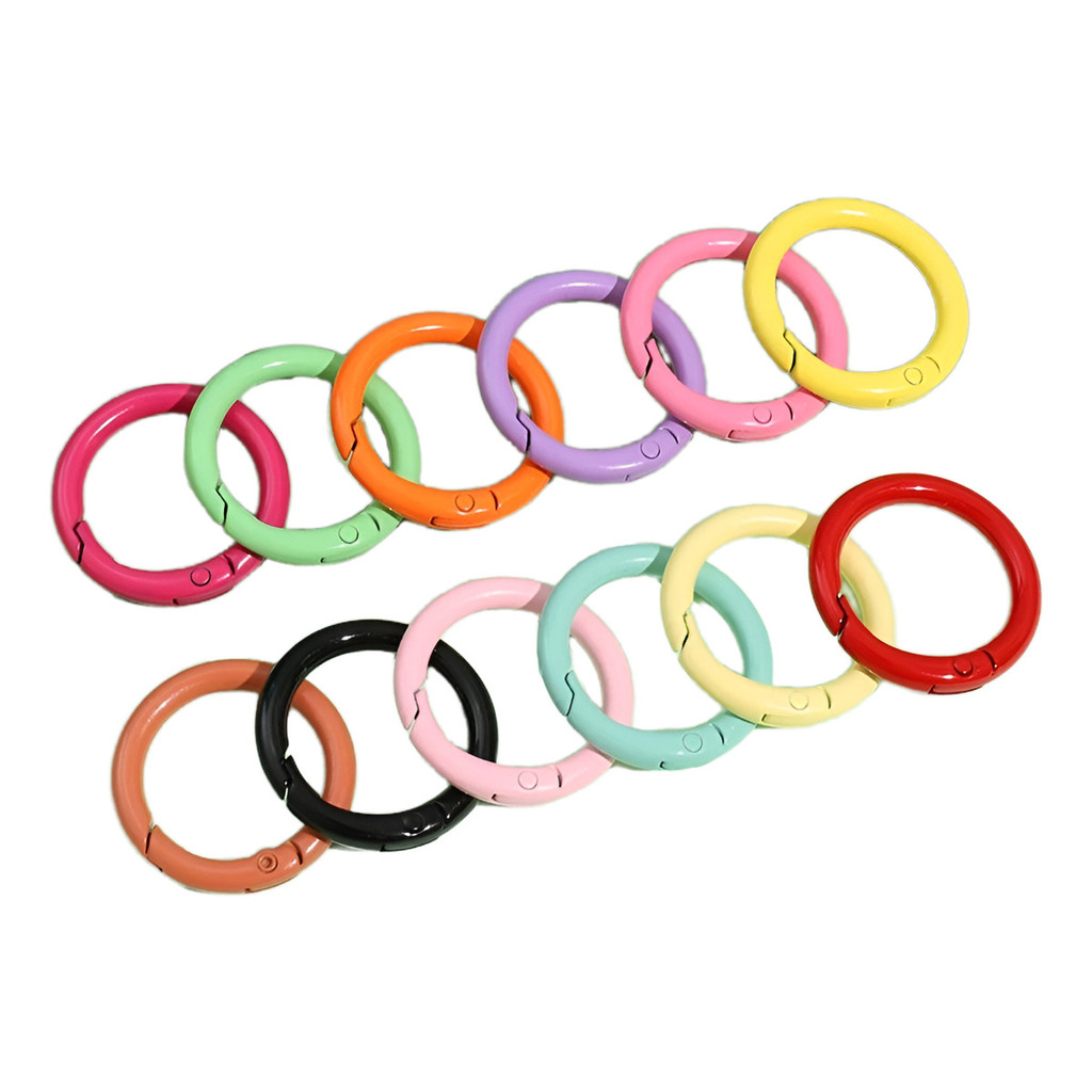 10 - 50 pcs Argola Mosquetão Articulada --colorido/prata/dourado 4*24mm