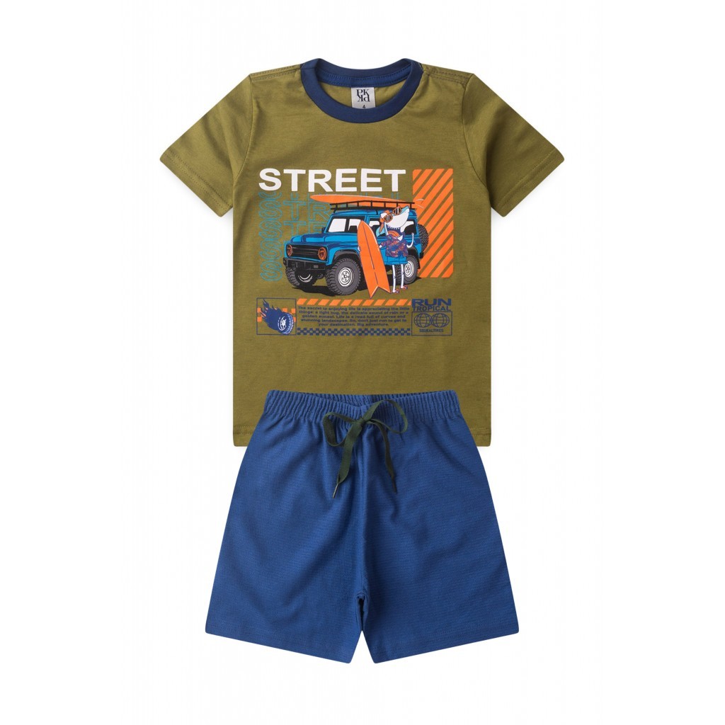 Conjunto Masculino Infantil Tubarão Surfista - Baby & Kids Fashion