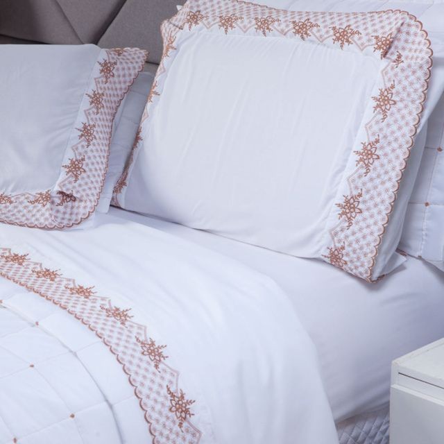 Jogo de Lencol Jogo de cama Bordado Royalle