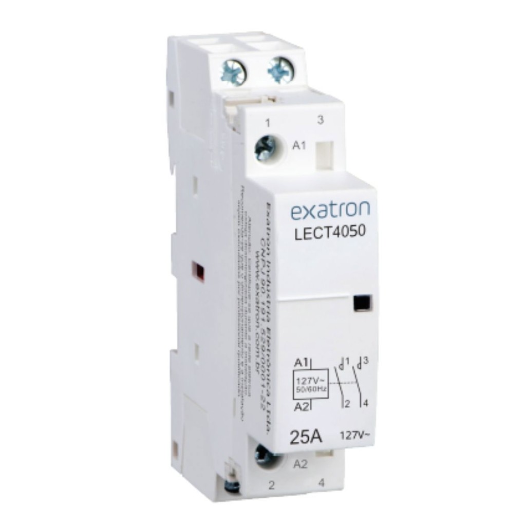 Contator Modular Bipolar 2Na 25A 127V 50/60Hz LECT4050 Exatron