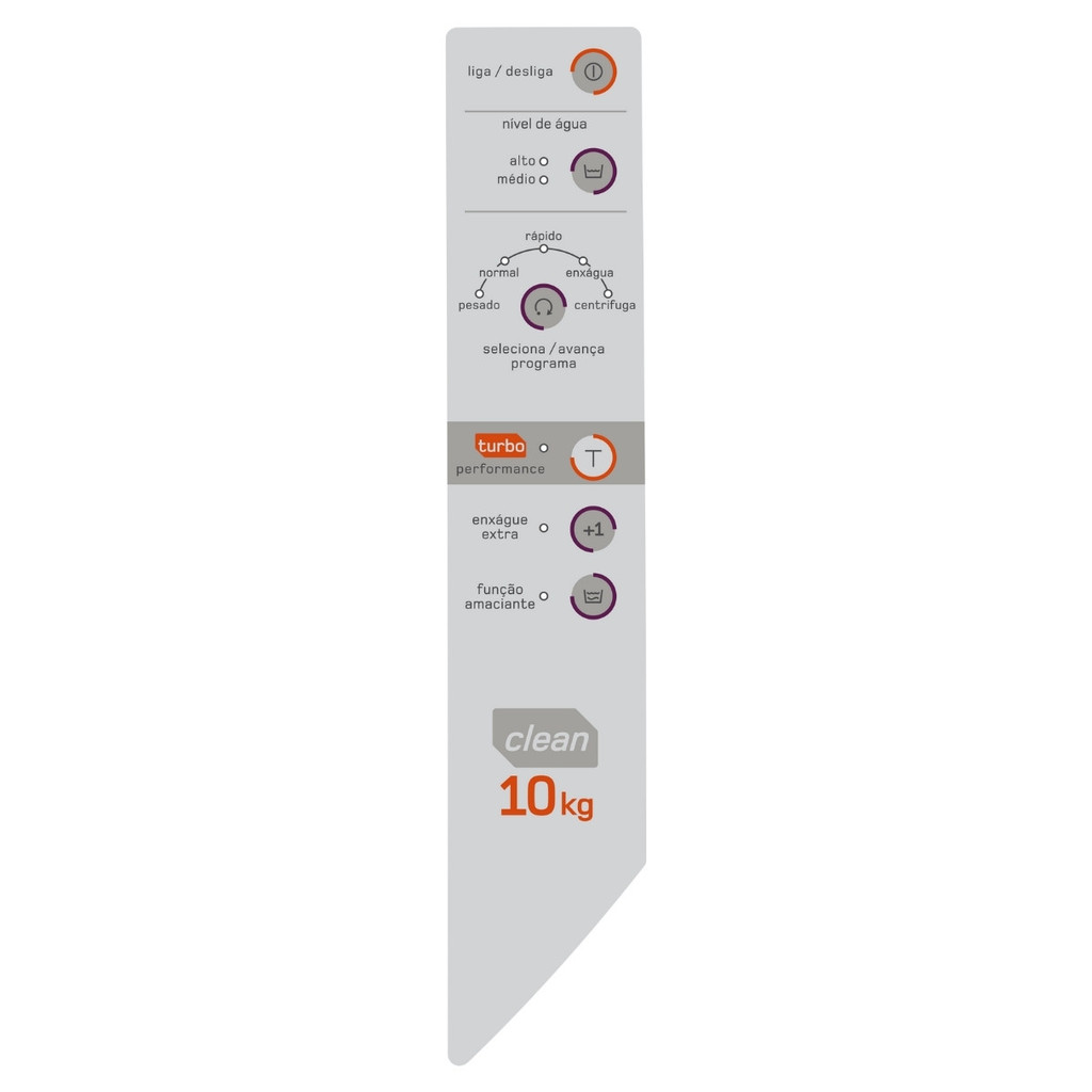 Adesivo Painel Decorativo Compatível Lavadora De Roupas Brastemp Clean 10kg BWC10 BWC10A BWC10B