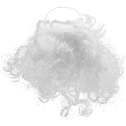 Barba e Bigode Branca pra Fantasia de Papai Noel Adulta Realista