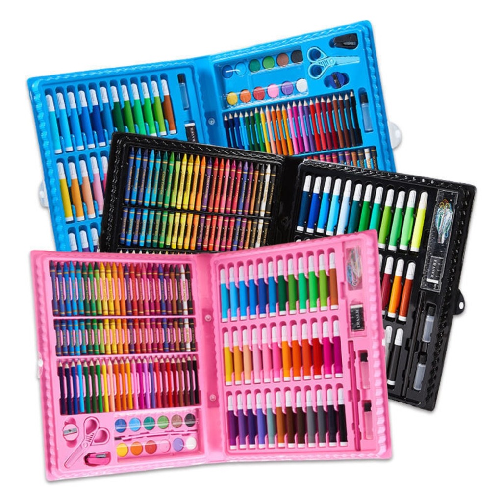 Maleta De Pintura Infantil Estojo 150 Peças Para Colorir em Oferta na Shopee