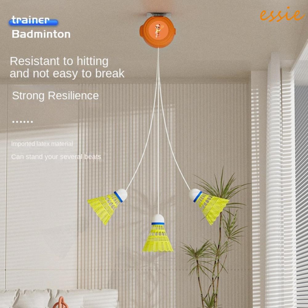 ESSIEBR 1 Conjunto De Badminton De Autotreinamento , Treinamento De Rebote Elástico , Peteca Giratório
