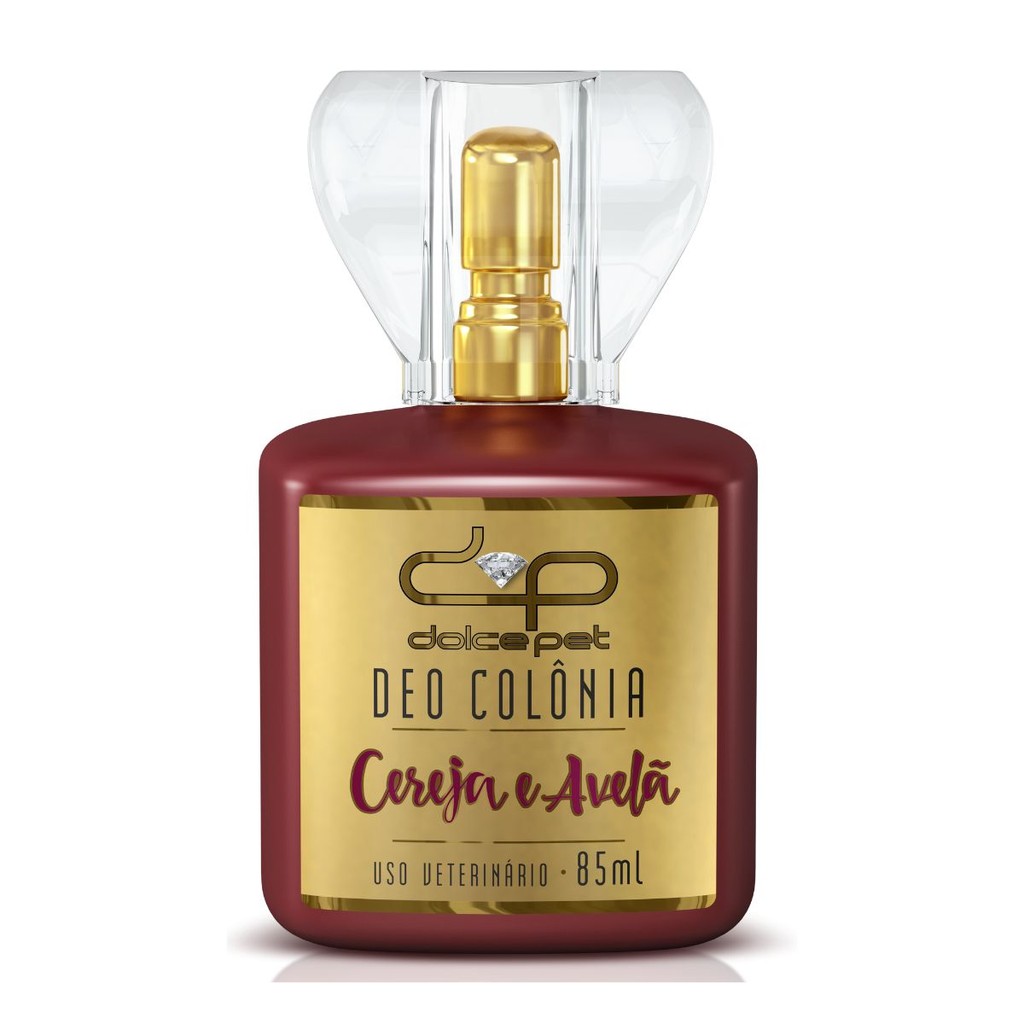 Deo Colônia Dolce Pet Cães e Gatos - Fragrância Cereja e Avelã 85ml Perfume Delicado e Longa Duração