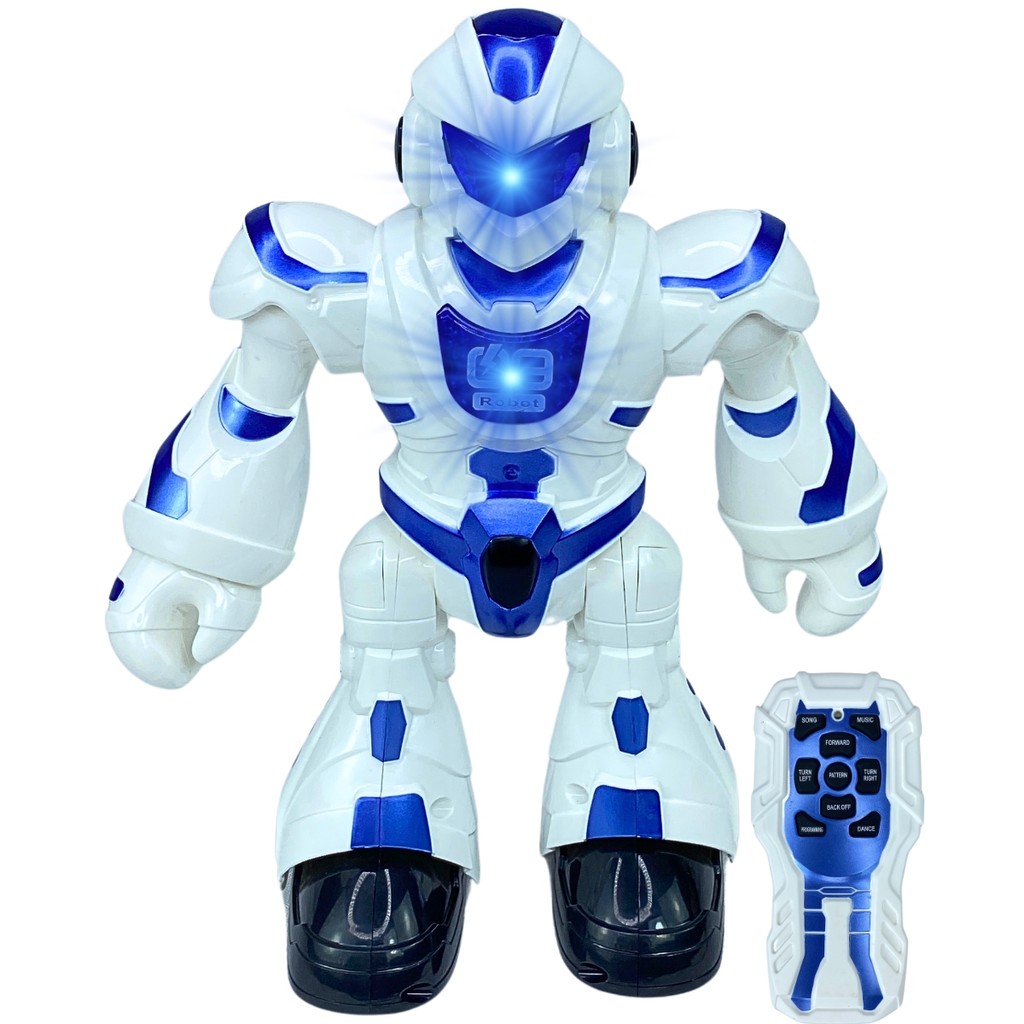 Robô Brinquedo Infravermelho Azul Dança Gira Se Movimenta C/ Sons & Luz - Castela em Oferta na Shopee