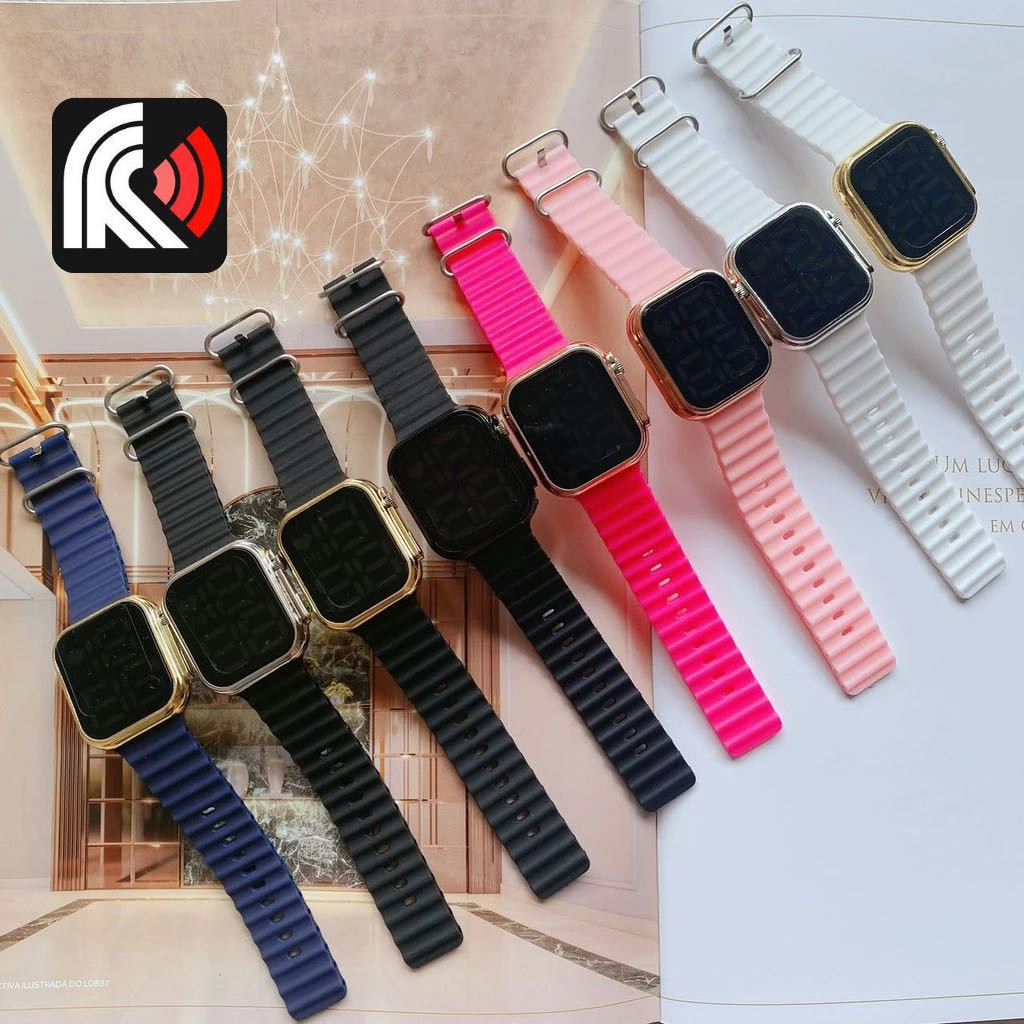 Kit 5/10/15/20 Relógio À Prova D'água LED Digital de Esportivo UNISSEX Esporte Pulseira De Silicone Kit 5/10/15/20 Relógio À Prova D'água LED Digital de Esportivo UNISSEX Esporte Pulseira De Silicone