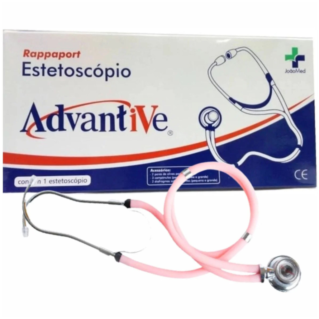 Estetoscópio Rappaport Adulto e Infantil Advantive Todas Cores (Preto, Verde, Rosa)