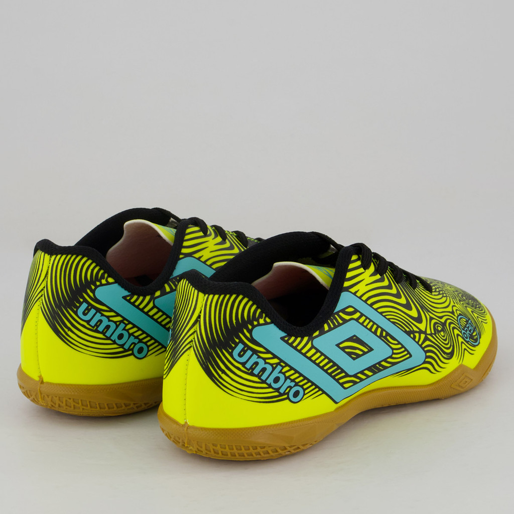 Detalhes do Chuteira Umbro Orbit Futsal Juvenil Verde e Preta