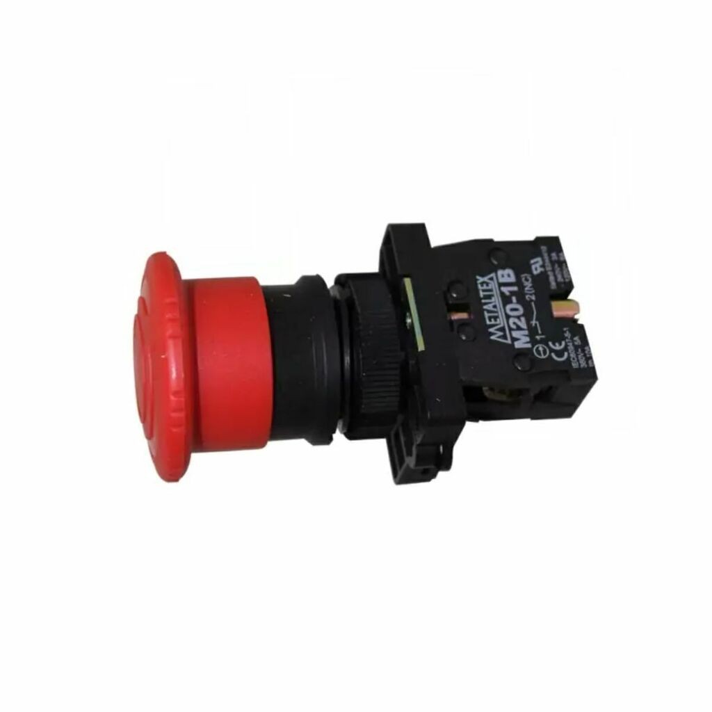 Botão Cogumelo C/Trava Plástico VM P20AKR-R-1B  METALTEX