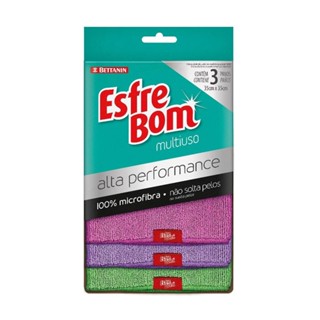 Kit Pano Multiuso 100% Microfibra Alta Performance EsfreBom Bettanin em Oferta na Shopee