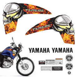 Adesivos Tenere 2013 Moto Yamaha Faixa Tanque Caveira Chamas