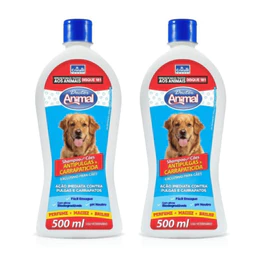 Kit com 2 Shampoo Doctor Animal Antipulgas E Carrapaticida para Cachorro 500ml