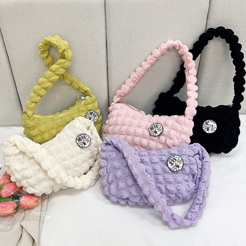🦄Jaedo bolsa feminina pequena，bolsa de ombro feminina fofa, bolsa de axila, bolsa de nuvem da moda, bolsa transversal