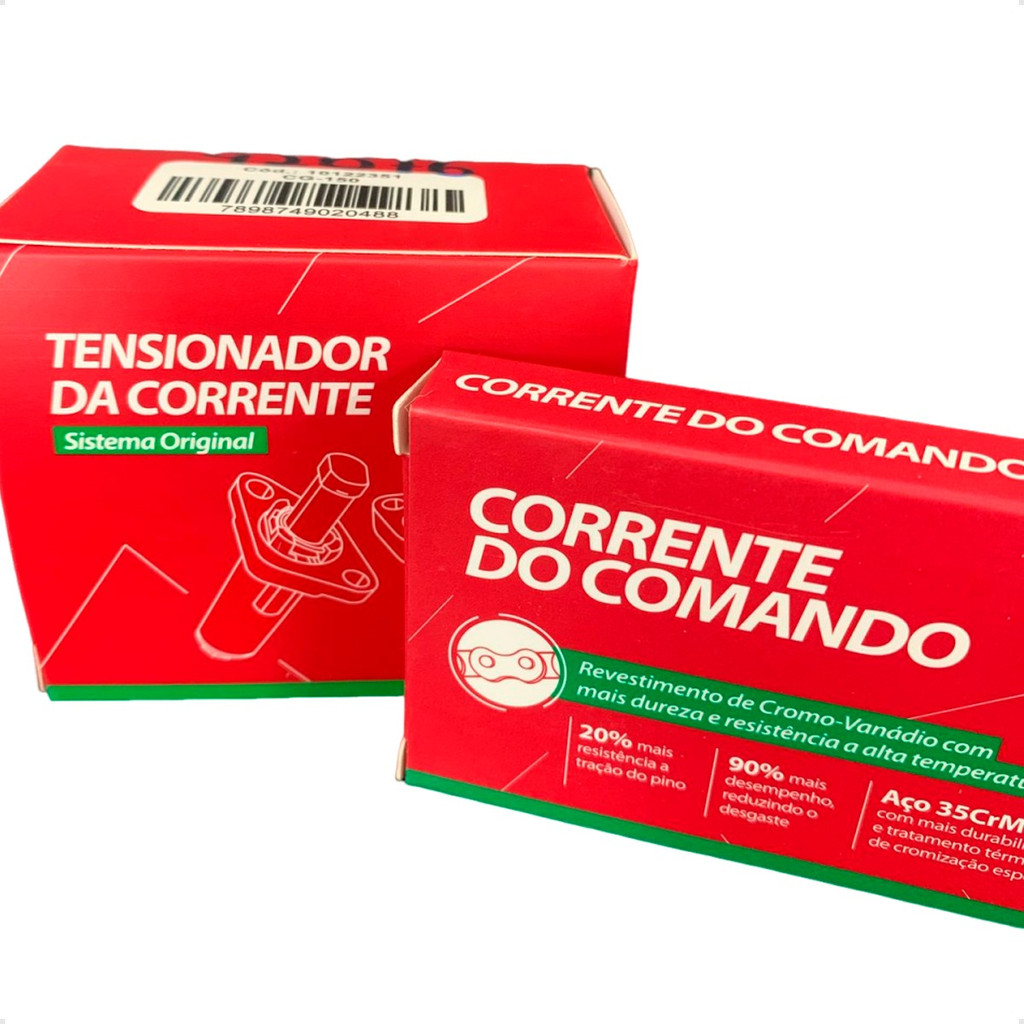 Tensionador Da Corrente + Corrente Do Comando Cg 150 FAN 125 2009 A 2016 Wgk