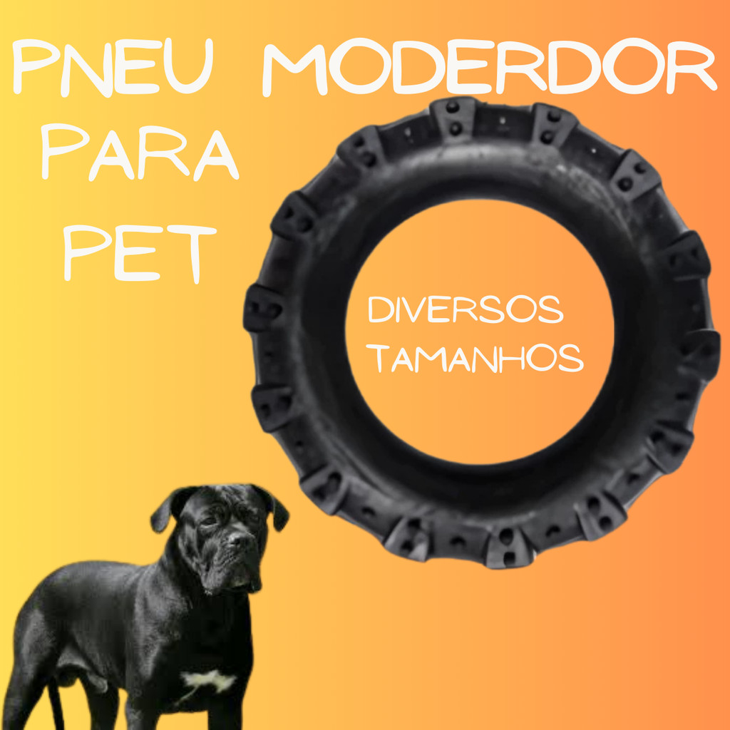 Pneu Mordedor de Borracha Para Cães Brinquedo Pet em Oferta na Shopee