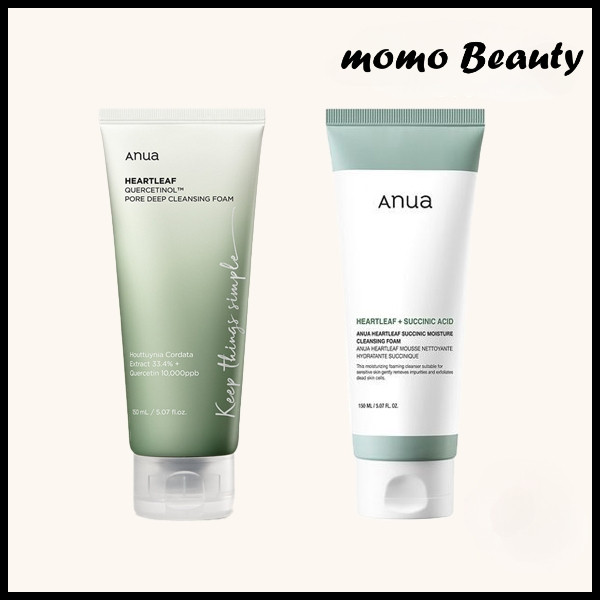 espuma de limpeza profunda anua heartleaf, limpeza com umidade succinica 150ml, espuma de limpeza profunda 25ml