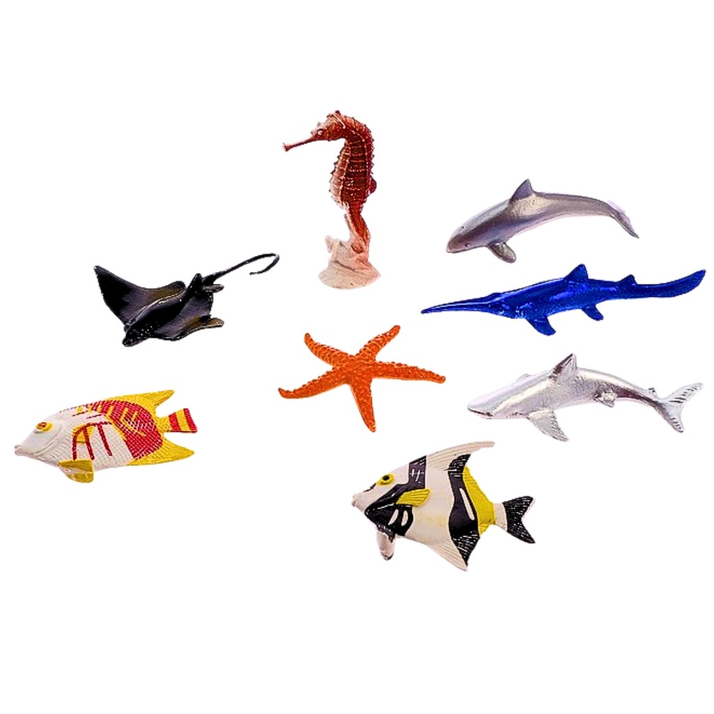 cartela animais miniatura brinquedo infantil coleção fundo do mar festa lembrancinha prenda