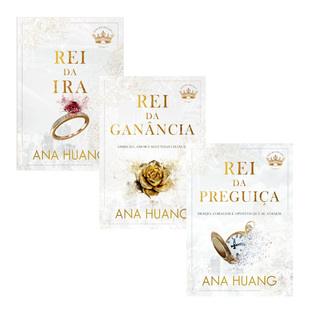 Reis do Pecado - Rei da Ira + Rei da Ganância + Rei da Preguiça - 3 Livros Físicos