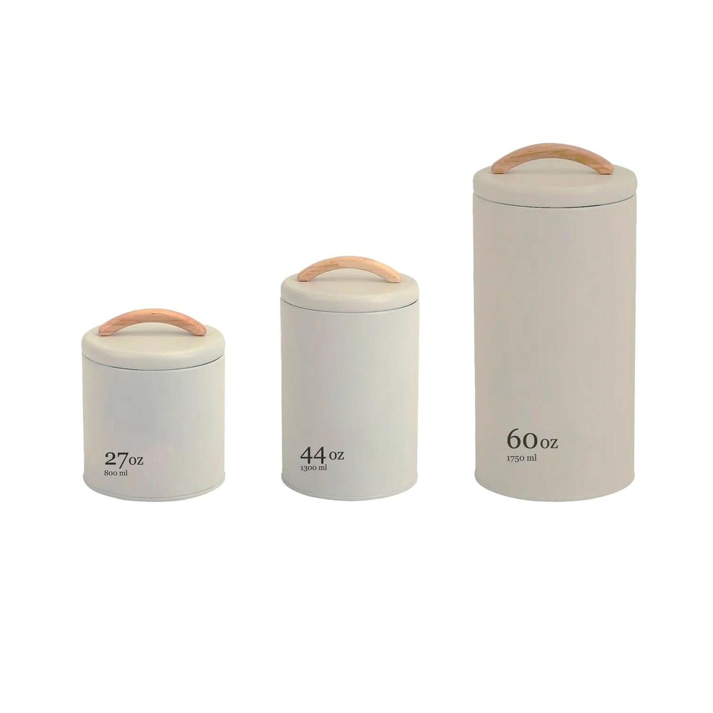 Kit de potes mantimentos Ou 3 peças Linha Sense - Home & Living