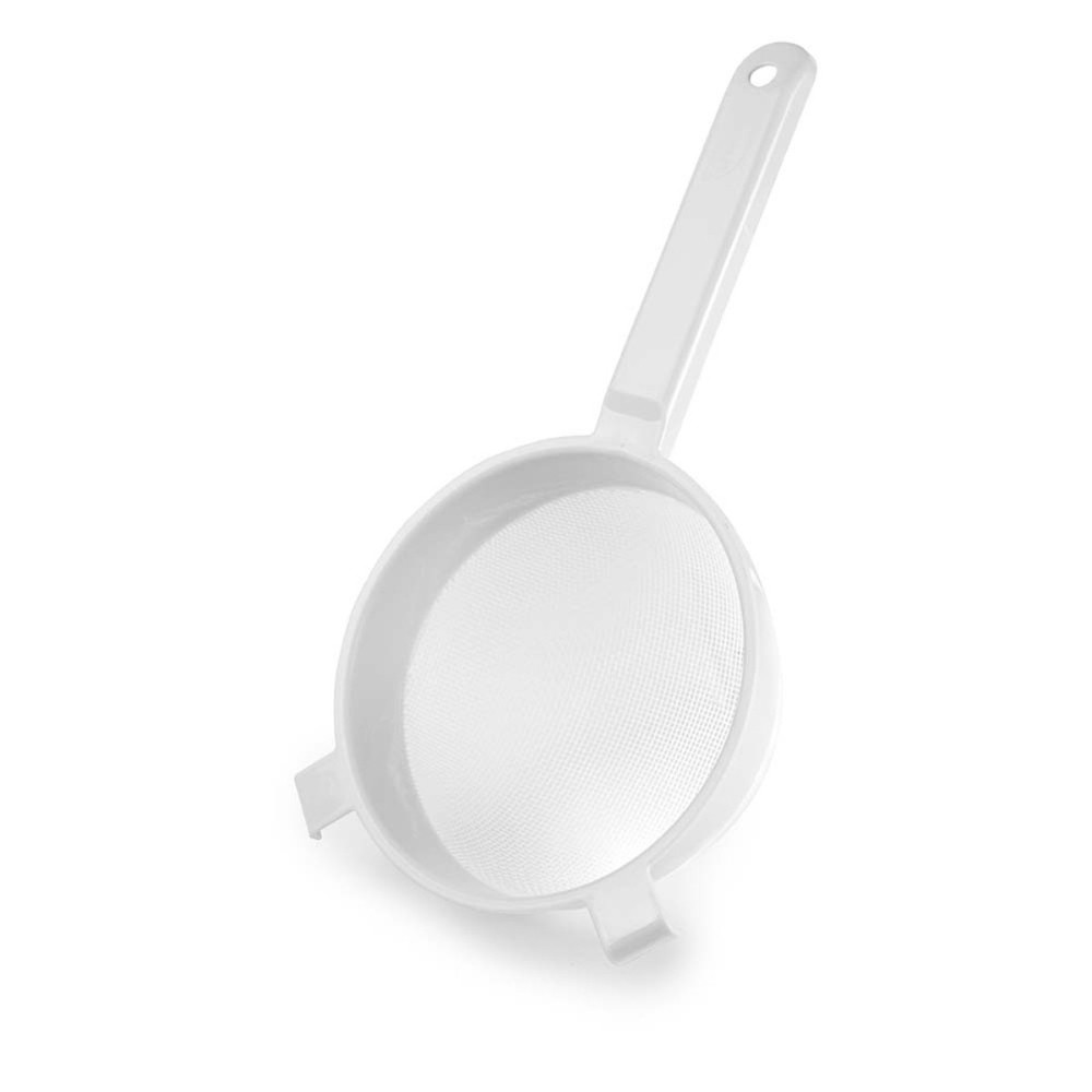 Peneira Coador com Cabo 19 cm de Plástico Utensílio de Cozinha Confeitaria