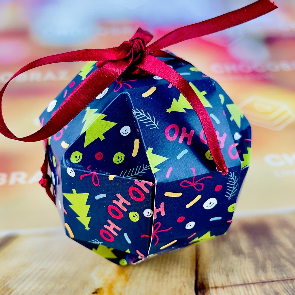 40 CAIXA SURPRESA BOLINHA BOLA NATAL HOHOHO REGINA(CHOCO)