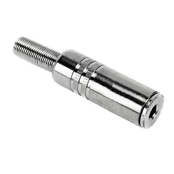 kit 10 conector plug p2 stereo femea metal