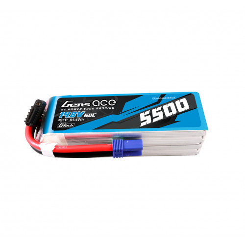 Gens Ace Bateria Lipo 5500mah 14.8v 4s 60c G-tech Plug Ec5