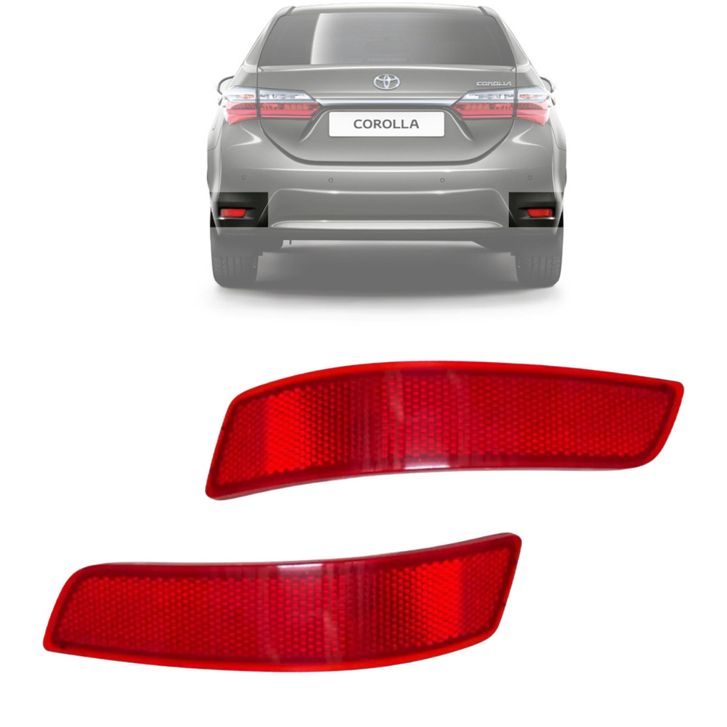Par Refletor Parachoque Traseiro Corolla 2014 2015 2016 2017 2018