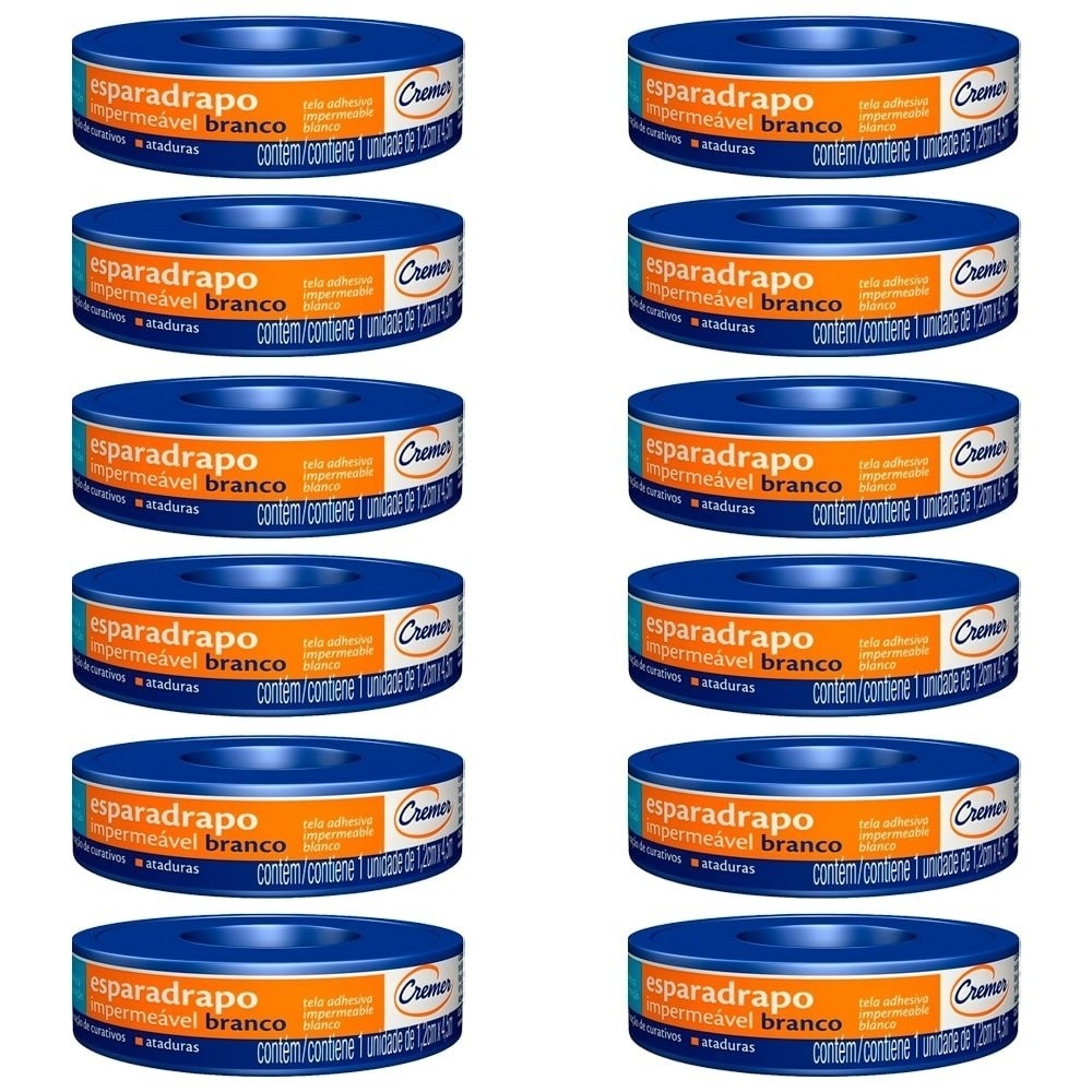Esparadrapo Cremer Impermeável 1,2cmx4,5m - Embalagem com 12 Unidades em Oferta na Shopee