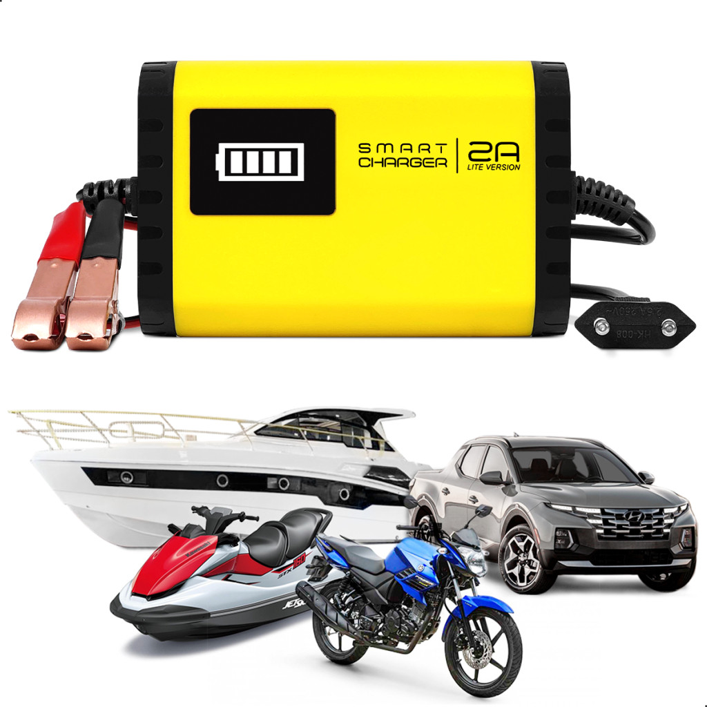 Carregador Bateria Moto Honda Pcx Pop Biz Titan Cg Fan Yamaha Neo Fazer