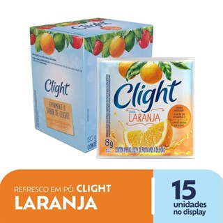 Refresco em Pó Clight sem açúcar Laranja 8g Display com 15 Unidades em Oferta na Shopee