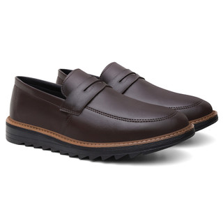 Mocassim Oxford Masculino Solado Tratorado Moderno Com Palmilha Extra Brinde