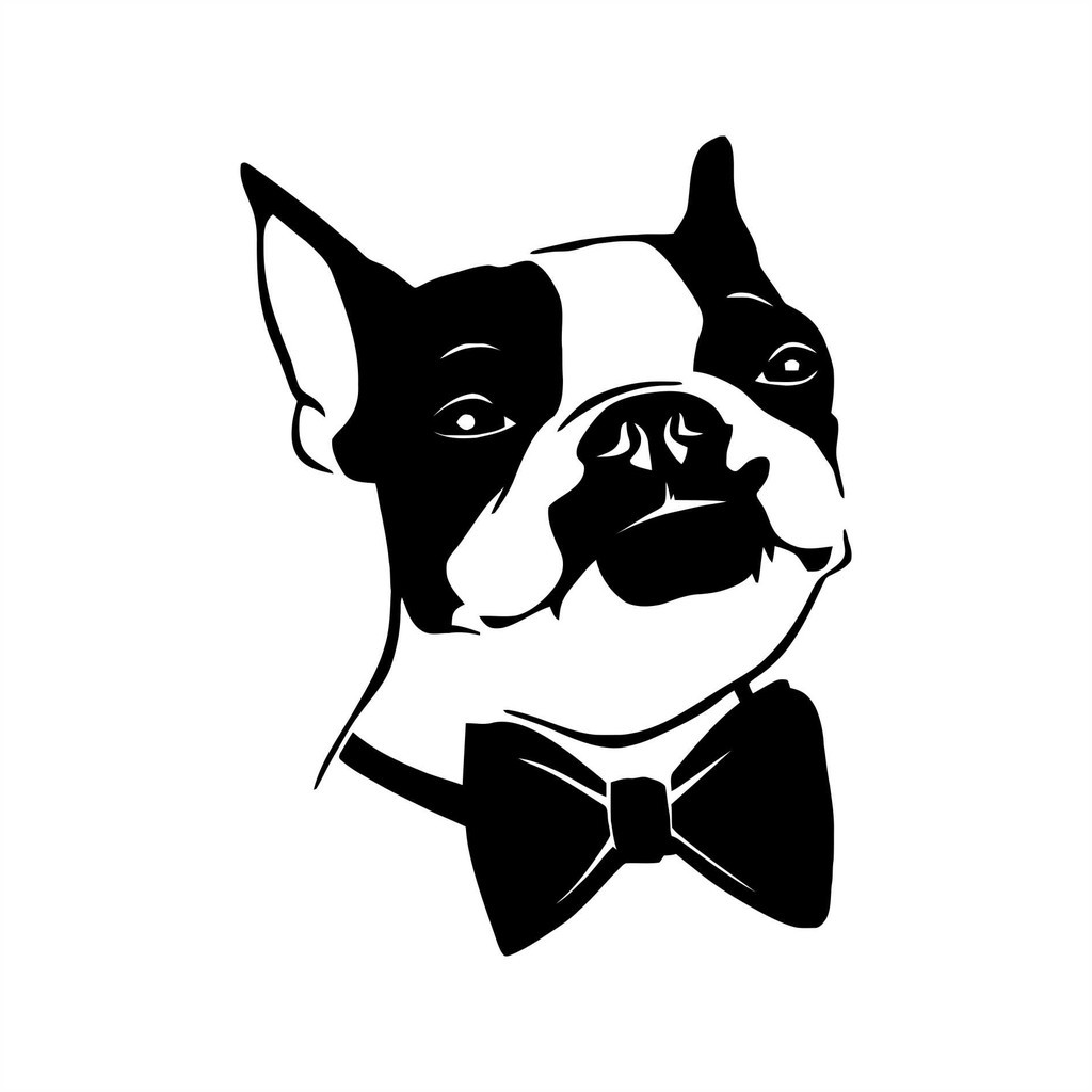 Adesivo Pet Cachorro Boston Terrier 10x8cm