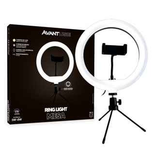 Led Ring Light Mesa Universal 8w 3000K/6500K Com 11 Níveis de Brilho Cod: 293020006 Avant Use em Oferta na Shopee