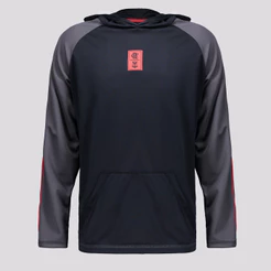 Blusa Flamengo Lançado Manga Longa Infantil Preta