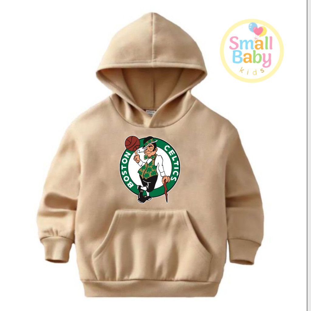 Blusa Moletom Infantl/Juvenil Unissex Times de Basquete USA Boston Celtics