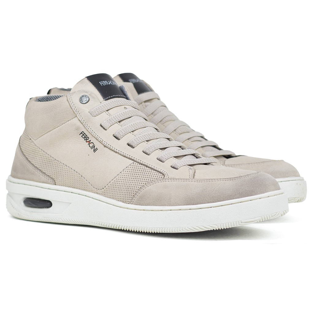 Sapatênis Masculino Ferracini 24h Casual New Blady Couro Nobuck Cano Alto