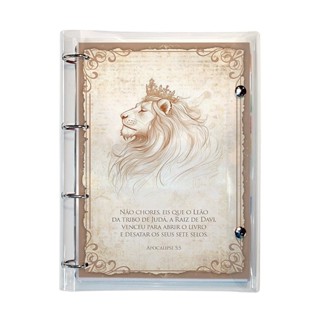 Fichário Universitário 250 folhas + divisórias Jesus em Oferta na Shopee