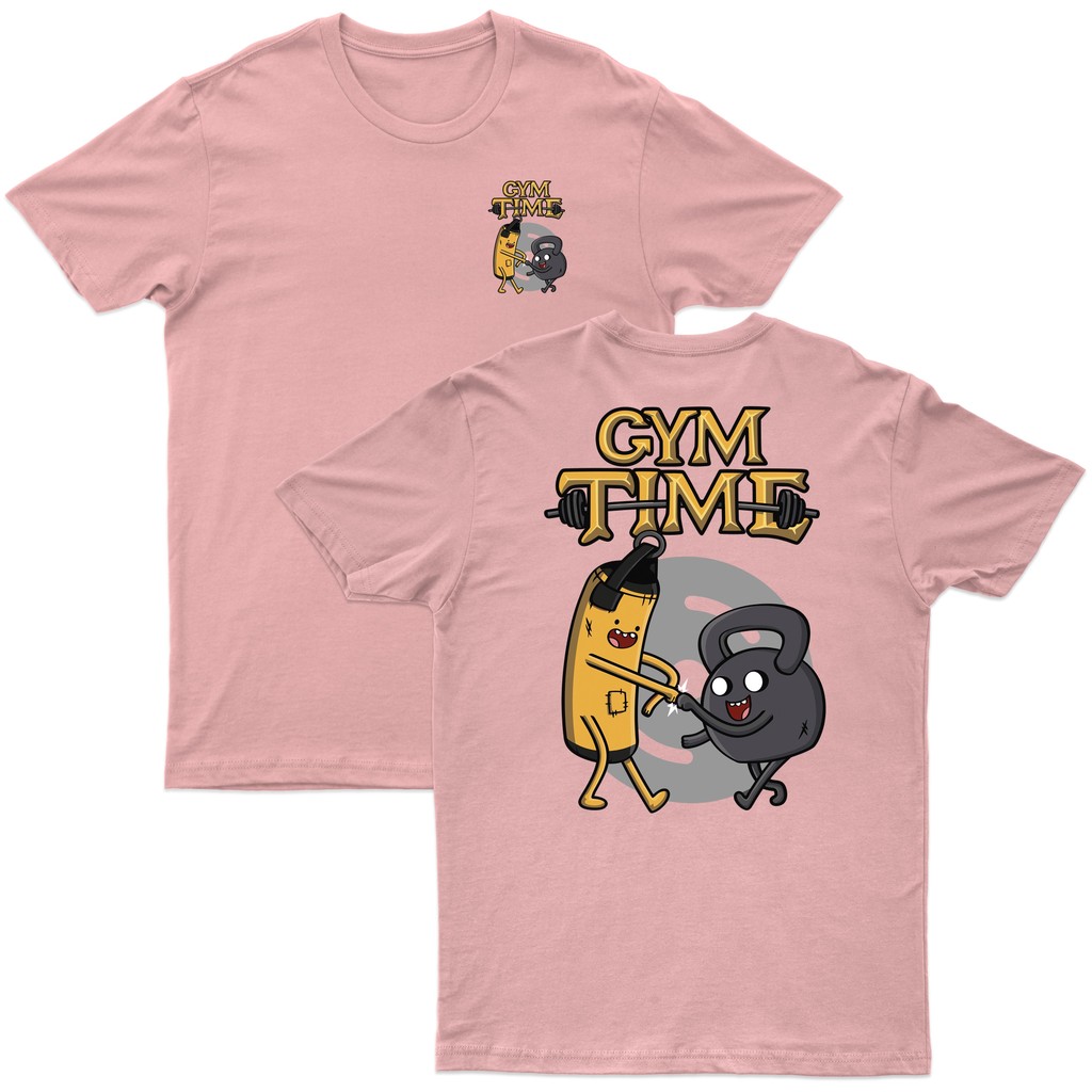 Camiseta Moda Fitness Hora da Aventura Academia Treino GYM Time Academia Camisa 30.1 Algodão Retrô