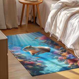 Tapete Decorativo 118x70cm Antiderrapante Sala, Quarto, Espaço Capivara em Oferta na Shopee